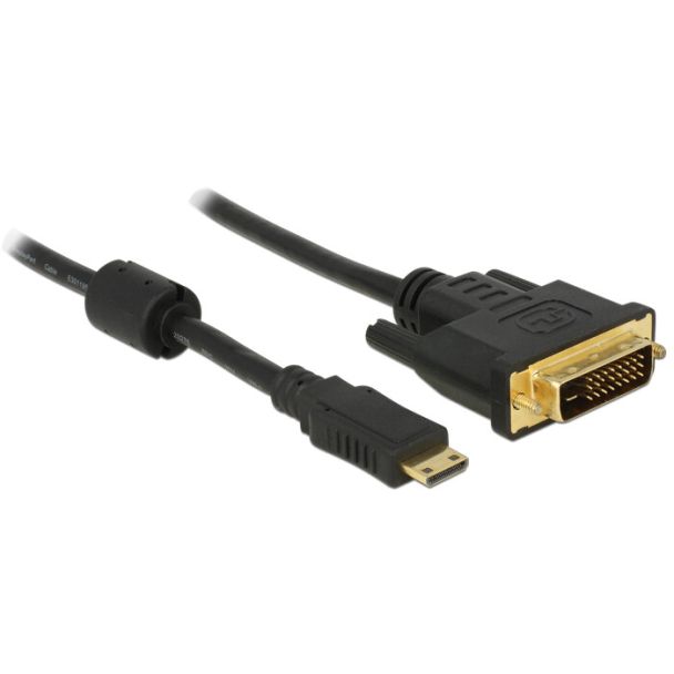 DeLOCK 83584 cavo e adattatore video 3 m Mini-HDMI DVI-D Nero