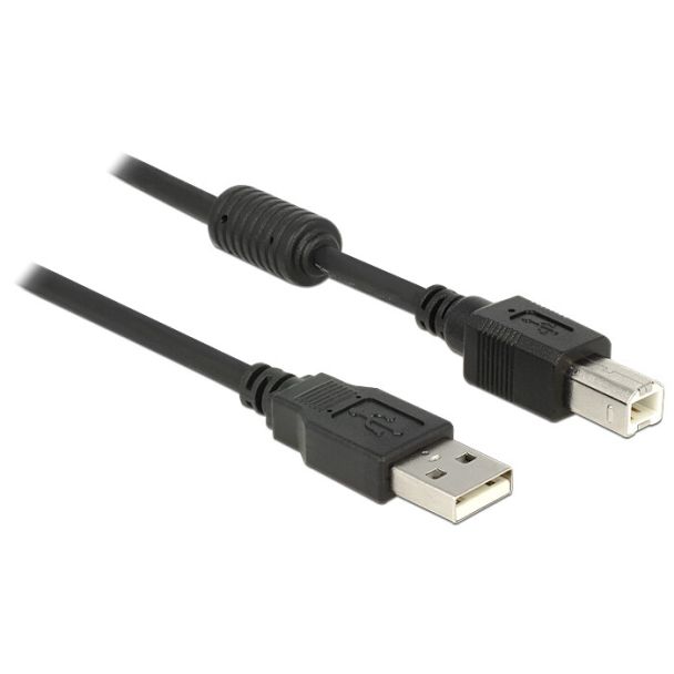 DeLOCK 83566 USB cable USB 2.0 1 m USB A USB B Black