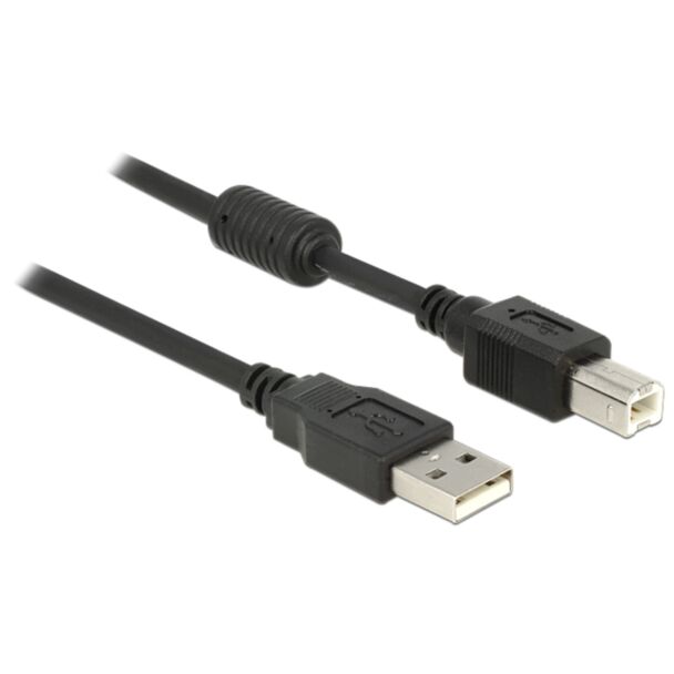DeLOCK 83566 USB cable USB 2.0 1 m USB A USB B Black