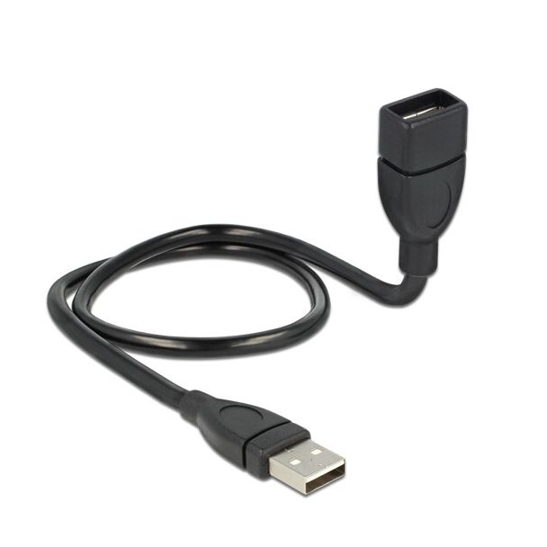 DeLOCK 50cm USB 2.0 USB cable 0.5 m USB A Black