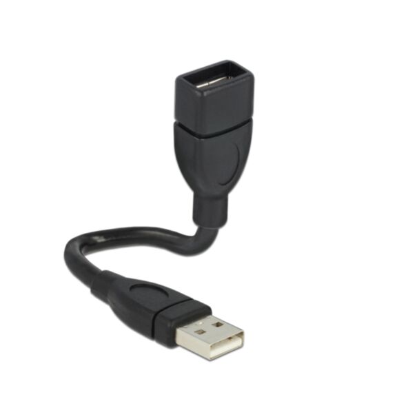 DeLOCK 15cm USB 2.0 USB cable 0.15 m USB A Black