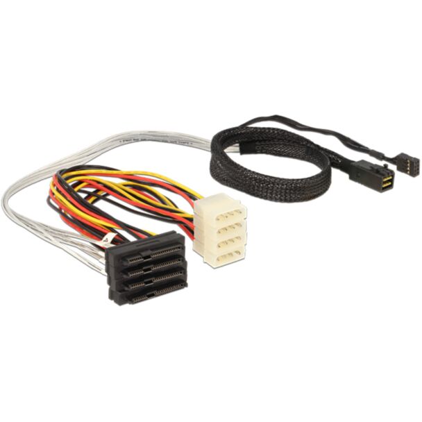 DeLOCK 83390 Serial Attached SCSI (SAS) cable 0.5 m Multicolour