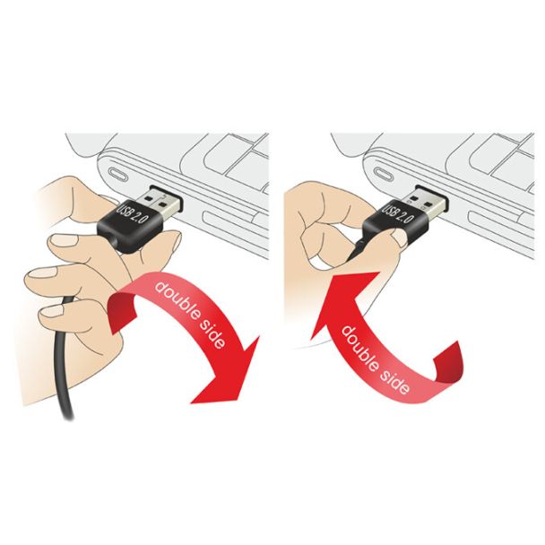 DeLOCK 1m USB 2.0 A - micro-B m/m cavo USB USB A Micro-USB B Nero