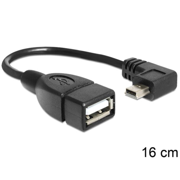 DeLOCK 83245 USB cable 0.16 m USB A Mini-USB B Black