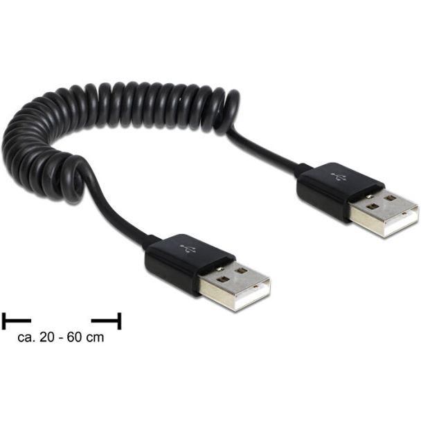 DeLOCK 83239 USB cable USB 2.0 0.6 m USB A Black