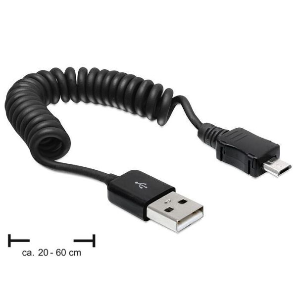 DeLOCK USB 2.0-A/USB micro-B 0.6m USB cable USB A Micro-USB B Black
