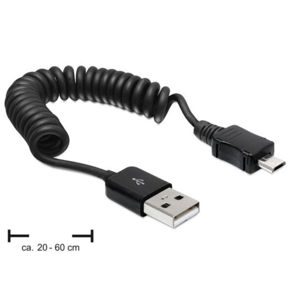 DeLOCK USB 2.0-A/USB micro-B 0.6m USB cable USB A Micro-USB B Black