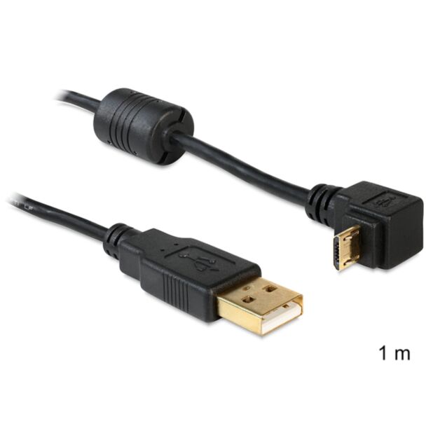 DeLOCK USB2.0 1m USB cable USB A Micro-USB B Black