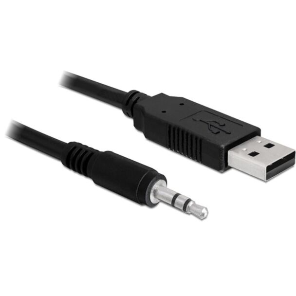 DeLOCK USB 2.0/3.5 mm 1.8m audio cable 3.5mm Black