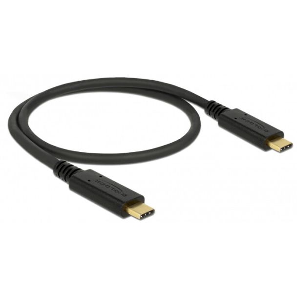 DeLOCK 83043 USB cable USB 2.0 0.5 m USB C Black