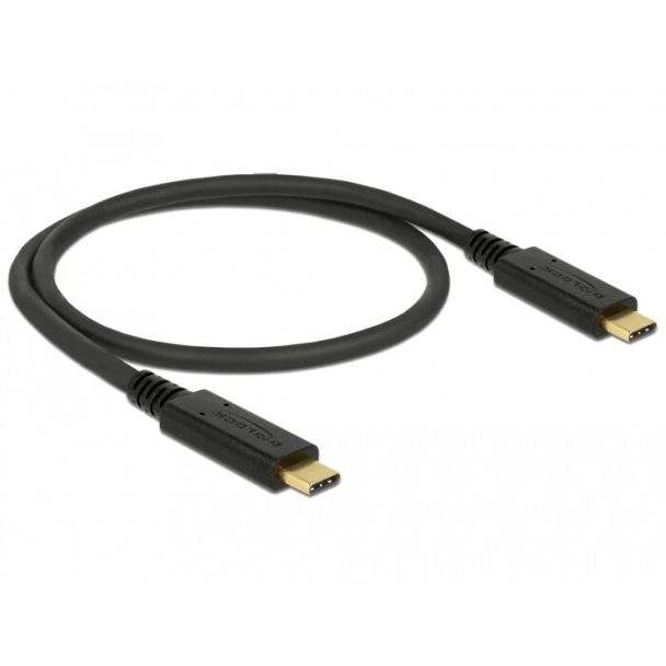DeLOCK 83042 USB cable USB 3.2 Gen 2 (3.1 Gen 2) 0.5 m USB C Black