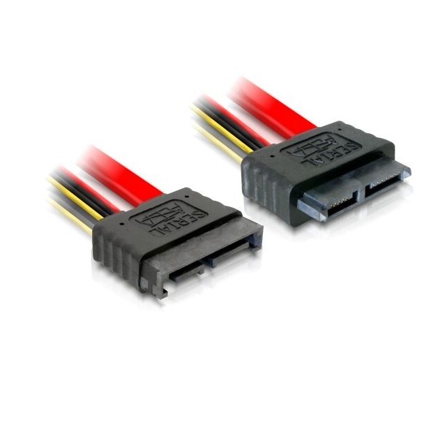 DeLOCK Cable SATA Slimline male > female SATA cable 0.3 m Black