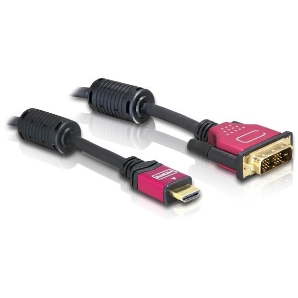 DeLOCK HDMI - DVI Cable 5.0m 5 m DVI-D Black