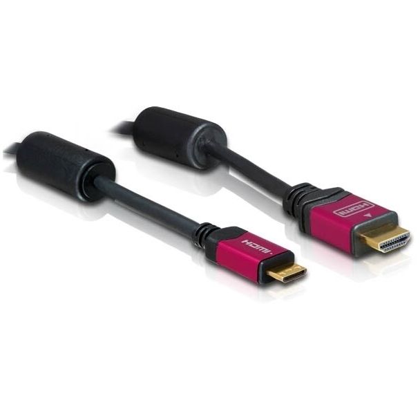 DeLOCK HDMI Mini Cable - 5.0m HDMI cable 5 m HDMI Type A (Standard) HDMI Type C (Mini) Black