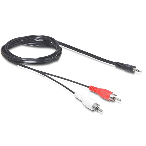 DeLOCK 3.5mm/2 x RCA audio cable 5 m Black