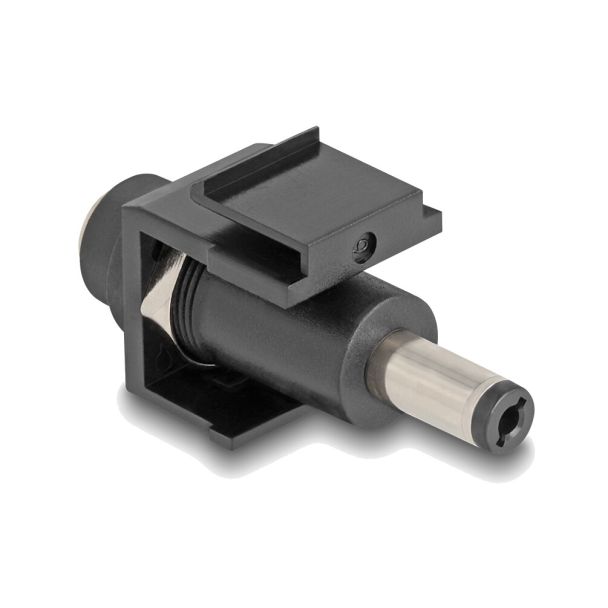 DeLOCK Modulo Keystone DC 5,5 x 2,5 mm femmina per DC 5,5 x 2,5 mm maschio nero