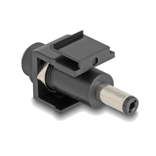 DeLOCK Modulo Keystone DC 5,5 x 2,1 mm femmina per DC 5,5 x 2,5 mm maschio nero