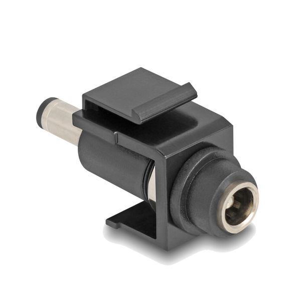 DeLOCK Keystone Module DC 5.5 x 2.1 mm female to DC 5.5 x 2.1 mm male black