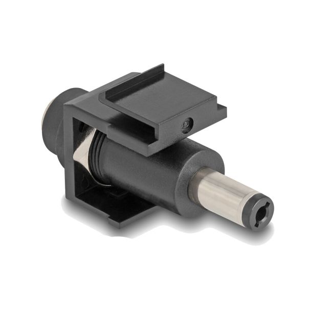 DeLOCK Modulo Keystone DC 5,5 x 2,1 mm femmina per DC 5,5 x 2,1 mm maschio nero