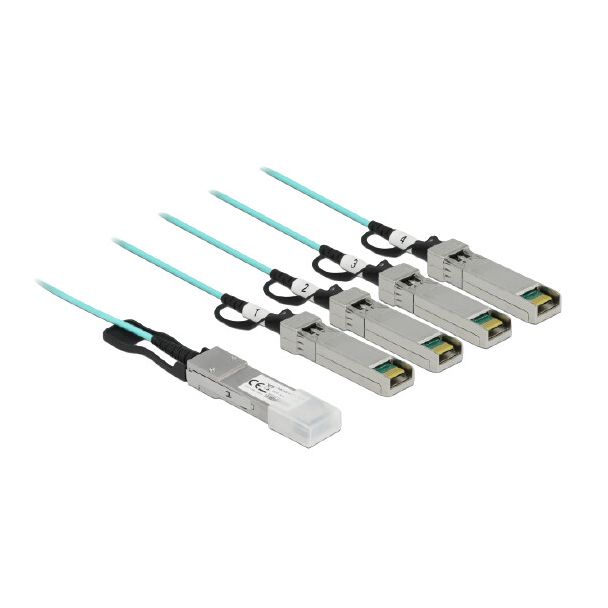DeLOCK Active Optical Cable QSFP+ to 4 x SFP+ 10 m