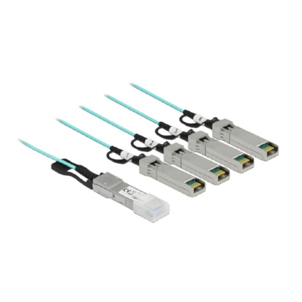 DeLOCK Active Optical Cable QSFP+ to 4 x SFP+ 10 m