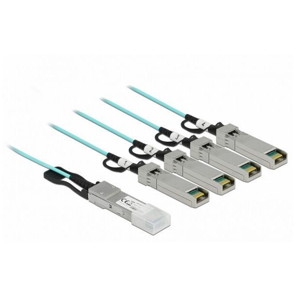 DeLOCK Active Optical Cable QSFP+ to 4 x SFP+ 3 m