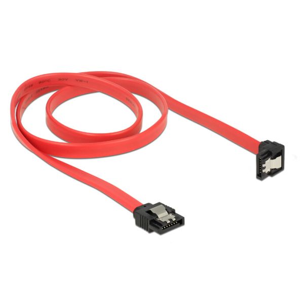 DeLOCK 83980 cavo SATA 0,7 m SATA 7-pin Nero, Rosso