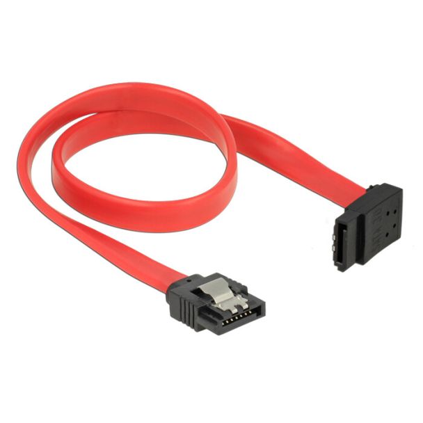 DeLOCK 0.3m, 2xSATAIII cavo SATA 0,3 m SATA 7-pin Nero, Rosso