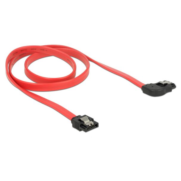 DeLOCK 83970 cavo SATA 0,7 m SATA 7-pin Nero, Rosso