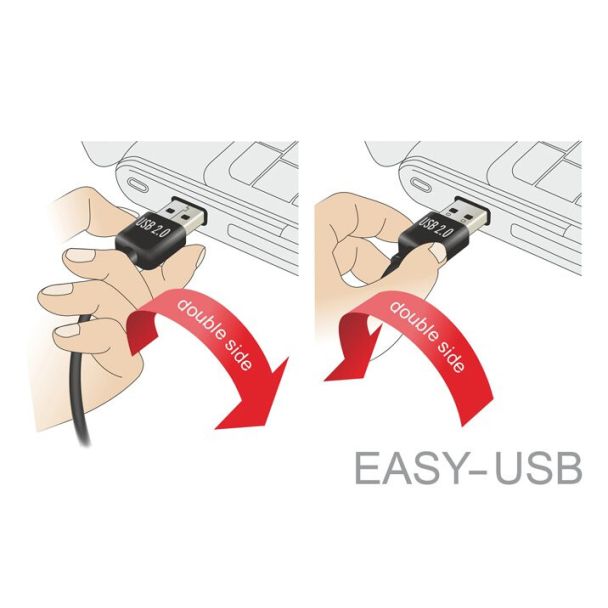 DeLOCK 83853 cavo USB USB 2.0 2 m USB A Micro-USB B Nero