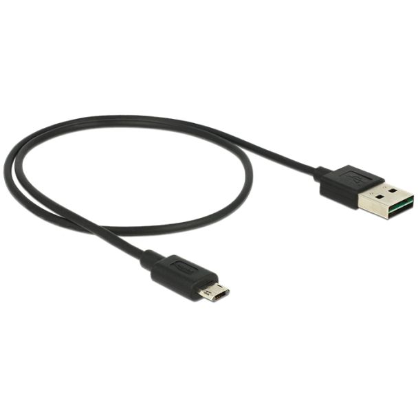 DeLOCK 83845 cavo USB USB 2.0 0,5 m USB A Micro-USB B Nero