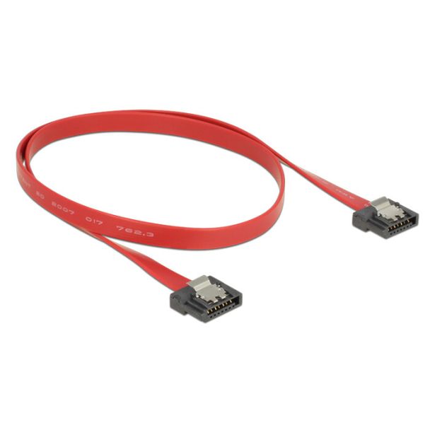 DeLOCK 0.5m SATA III cavo SATA 0,5 m SATA 7-pin Rosso