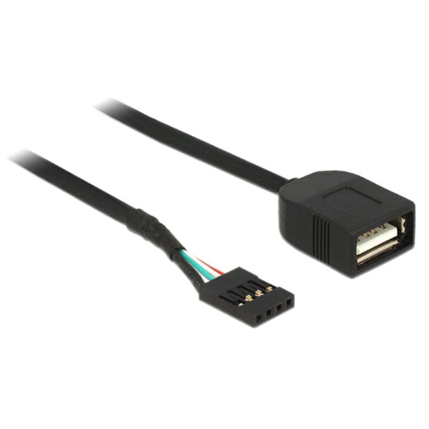 DeLOCK 83825 cavo USB USB 2.0 0,4 m USB A Nero