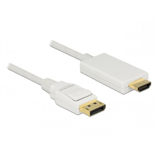 DeLOCK 83817 cavo e adattatore video 1 m DisplayPort HDMI Bianco