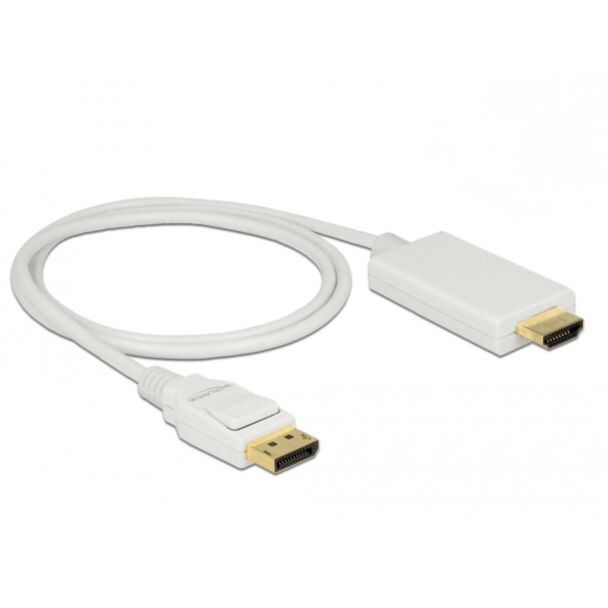 DeLOCK 83817 cavo e adattatore video 1 m DisplayPort HDMI Bianco