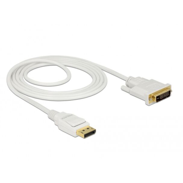 DeLOCK 83814 video cable adapter 2 m DisplayPort DVI White