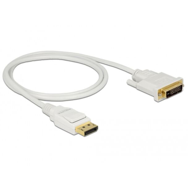 DeLOCK 83813 video cable adapter 1 m DisplayPort DVI White