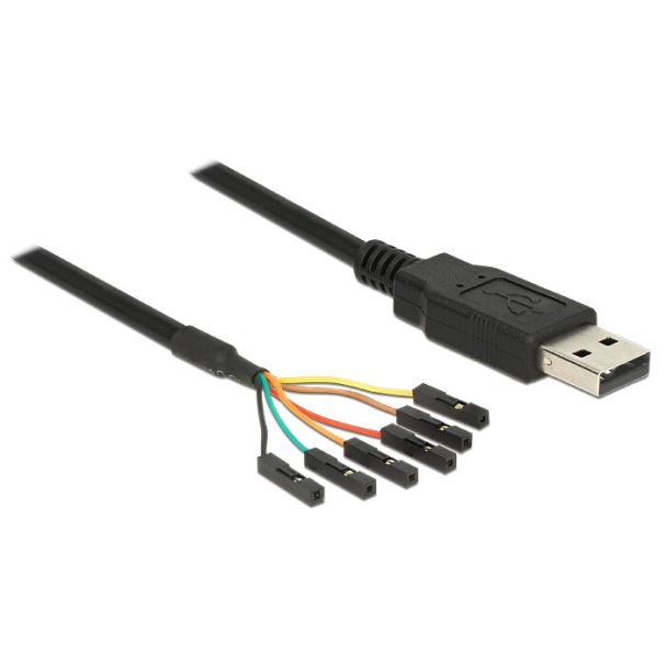 DeLOCK 1.8m USB2.0-A/TTL 6-p USB cable USB A Black