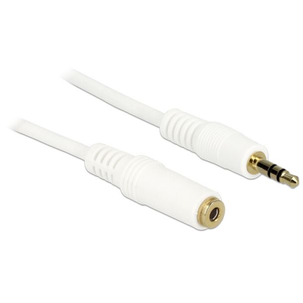 DeLOCK 3.5mm M-F, 3m audio cable White