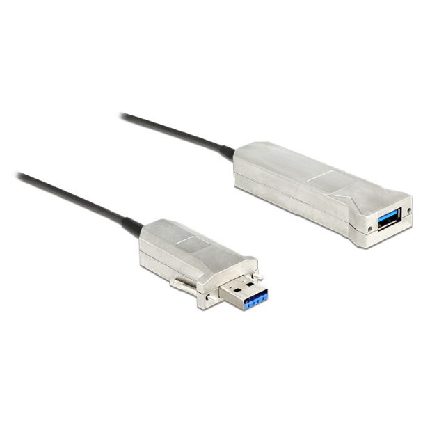 DeLOCK 20m USB3.0-A + USB Micro-B/USB3.0-A USB cable USB 3.2 Gen 1 (3.1 Gen 1) USB A USB A/Micro-USB B Black, Silver