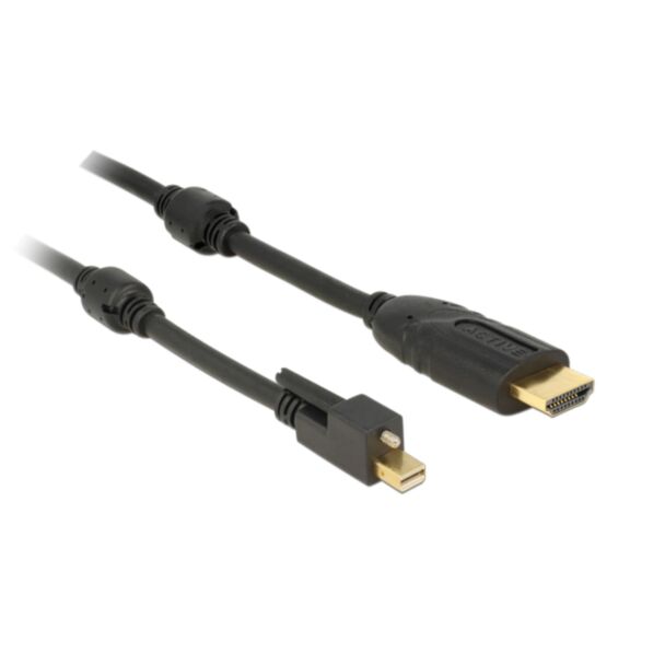 DeLOCK 83730 cavo e adattatore video 2 m Mini DisplayPort HDMI Nero