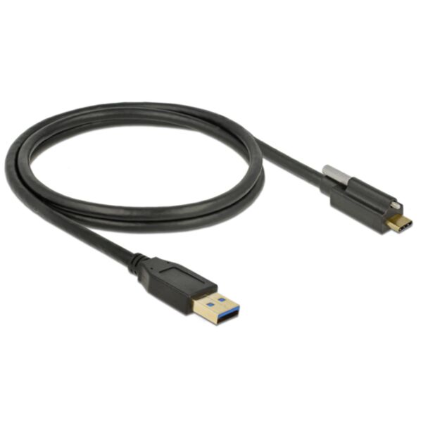 DeLOCK 83717 cavo USB USB 3.2 Gen 2 (3.1 Gen 2) 1 m USB A USB C Nero