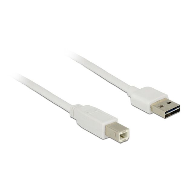 DeLOCK Cable EASY-USB 2.0 Type-A male > USB 2.0 Type-B male 3 m white