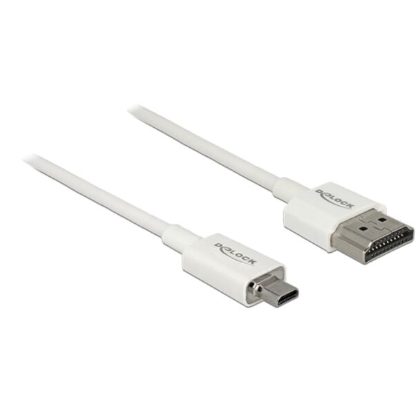 DeLOCK 85150 cavo HDMI 1,5 m HDMI tipo A (Standard) HDMI tipo D (Micro) Bianco
