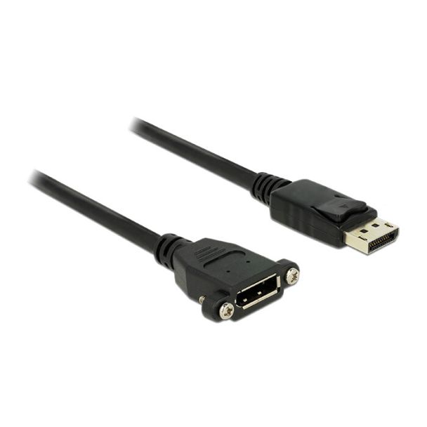DeLOCK 1m M-F DisplayPort Black