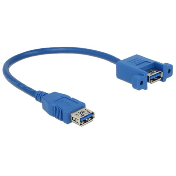 DeLOCK 0.25m 2xUSB3.0-A cavo USB USB 3.2 Gen 1 (3.1 Gen 1) 0,25 m USB A Blu