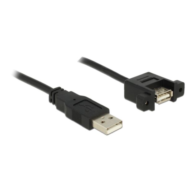 DeLOCK 1m 2xUSB2.0-A cavo USB USB 2.0 USB A Nero