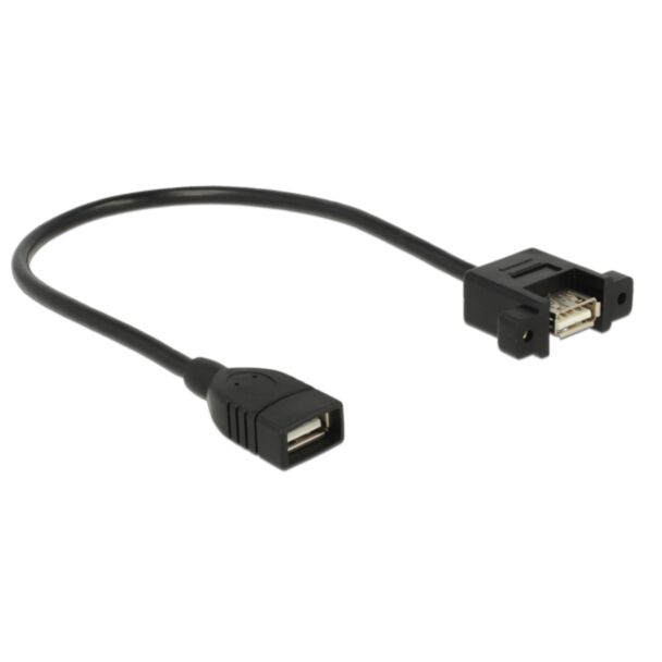DeLOCK 0.25m 2xUSB2.0-A cavo USB USB 2.0 0,25 m USB A Nero