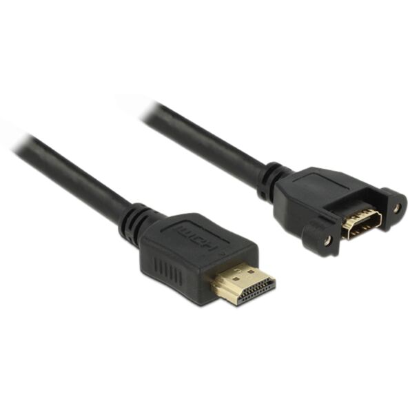 DeLOCK 1m 2xHDMI cavo HDMI HDMI tipo A (Standard) Nero