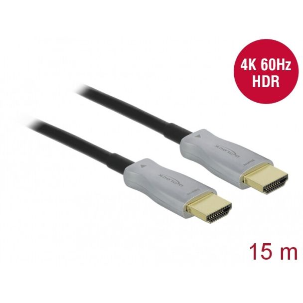 DeLOCK Cavo ottico attivo HDMI 4K 60 Hz 15 m